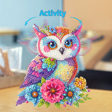 Load image into Gallery viewer, Acrylic Shaking Head Cute Christmas Desktop Diamond Art Kits (Flower Owl)