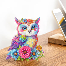 Load image into Gallery viewer, Acrylic Shaking Head Cute Christmas Desktop Diamond Art Kits (Flower Owl)