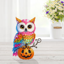 Load image into Gallery viewer, Acrylic Shaking Head Cute Christmas Desktop Diamond Art Kits (Pumpkin Owl)