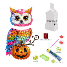 Load image into Gallery viewer, Acrylic Shaking Head Cute Christmas Desktop Diamond Art Kits (Pumpkin Owl)