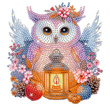 Load image into Gallery viewer, Acrylic Special Shaped Shaking Head Christmas Desktop Diamond Art Kit (Lamp Owl)