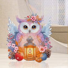 Load image into Gallery viewer, Acrylic Special Shaped Shaking Head Christmas Desktop Diamond Art Kit (Lamp Owl)