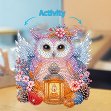 Load image into Gallery viewer, Acrylic Special Shaped Shaking Head Christmas Desktop Diamond Art Kit (Lamp Owl)