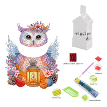 Load image into Gallery viewer, Acrylic Special Shaped Shaking Head Christmas Desktop Diamond Art Kit (Lamp Owl)