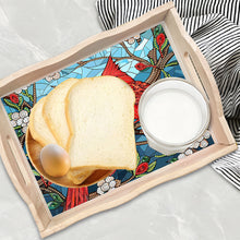 Load image into Gallery viewer, Diamond Painting Wooden Serving Tray Diamond Art Dining Plate (Cardinal)
