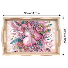 Load image into Gallery viewer, Diamond Painting Wooden Serving Tray Diamond Art Dining Plate (Heart Gift)