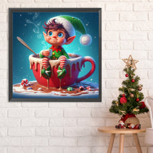 Load image into Gallery viewer, Diamond Painting - Full Round - Christmas hot chocolate boy (30*30CM)