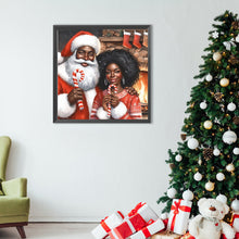 Load image into Gallery viewer, Diamond Painting - Full Round - Santa and girl (40*40CM)