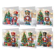 Load image into Gallery viewer, 6Pcs Nutcracker DIY Diamond Painting Card for Holiday Party Favors for Friends
