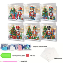 Load image into Gallery viewer, 6Pcs Nutcracker DIY Diamond Painting Card for Holiday Party Favors for Friends