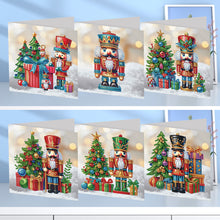 Load image into Gallery viewer, 6Pcs Nutcracker DIY Diamond Painting Card for Holiday Party Favors for Friends