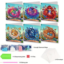 Load image into Gallery viewer, 6Pcs Bud Dragon DIY Diamond Painting Card for Holiday Party Favors for Friends