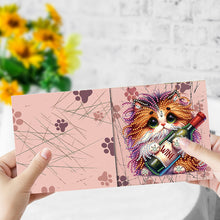Load image into Gallery viewer, 6Pcs Cat DIY Diamond Painting Card for Holiday Party Favors for Adults Kids
