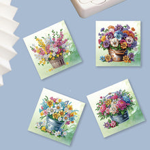 Load image into Gallery viewer, 6Pcs Flower Bucket DIY Diamond Painting Card for Holiday Party Favors for Kids