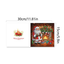 Load image into Gallery viewer, 6Pcs Santa Claus DIY Diamond Painting Card for Holiday Party Favors for Kids