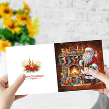Load image into Gallery viewer, 6Pcs Santa Claus DIY Diamond Painting Card for Holiday Party Favors for Kids