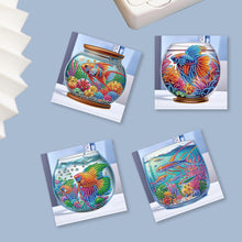 Load image into Gallery viewer, 6Pcs Fish Tank DIY Diamond Painting Card for Holiday Party Favors for Friends