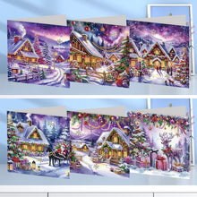 Load image into Gallery viewer, 6Pcs Christmas DIY Diamond Painting Card for Holiday Party Favors for Friends