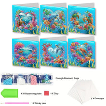 Load image into Gallery viewer, 6Pcs Turtle DIY Diamond Painting Card for Holiday Party Favors for Adults Kids