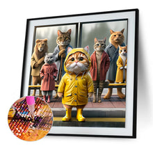 Load image into Gallery viewer, Diamond Painting - Full Round - Funny cat (30*30CM)