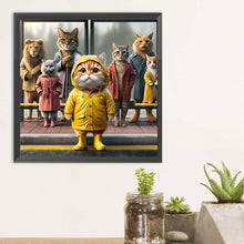 Load image into Gallery viewer, Diamond Painting - Full Round - Funny cat (30*30CM)