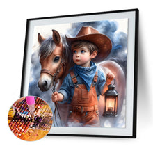 Load image into Gallery viewer, Diamond Painting - Full Round - Cowboy boy (30*30CM)