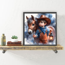 Load image into Gallery viewer, Diamond Painting - Full Round - Cowboy boy (30*30CM)