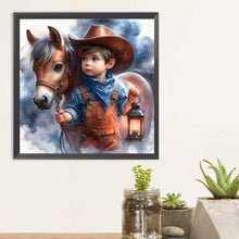 Load image into Gallery viewer, Diamond Painting - Full Round - Cowboy boy (30*30CM)
