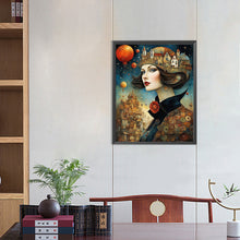 Load image into Gallery viewer, Diamond Painting - Full Round - Vintage girl (40*50CM)