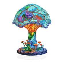Load image into Gallery viewer, 4Pcs Cute Mushroom Acrylic Diamond Painting Tabletop Ornaments Kit with Lights