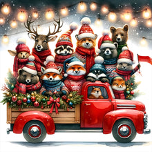 Load image into Gallery viewer, Diamond Painting - Full Round - Christmas animal party (40*40CM)