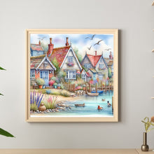 Load image into Gallery viewer, Diamond Painting - Full Round - House by the sea (40*40CM)