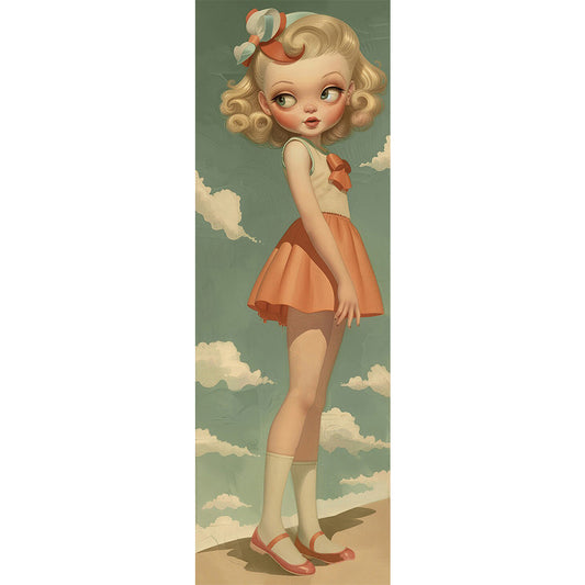 Diamond Painting - Full Round - Blonde doll girl (30*90CM)