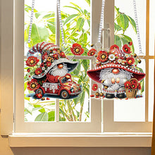 Load image into Gallery viewer, 2Pcs Flower Gnome Special Shape Diamond Painting Hanging Pendant for Wall Window