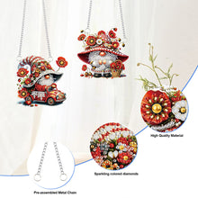 Load image into Gallery viewer, 2Pcs Flower Gnome Special Shape Diamond Painting Hanging Pendant for Wall Window