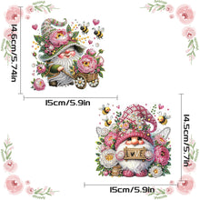 Load image into Gallery viewer, 2Pcs Flower Gnome Special Shape Diamond Painting Hanging Pendant for Wall Window