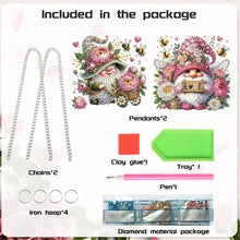 Load image into Gallery viewer, 2Pcs Flower Gnome Special Shape Diamond Painting Hanging Pendant for Wall Window