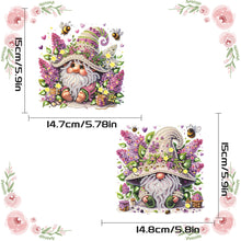 Load image into Gallery viewer, 2Pcs Flower Gnome Special Shape Diamond Painting Hanging Pendant for Wall Window