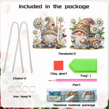 Load image into Gallery viewer, 2Pcs Flower Gnome Special Shape Diamond Painting Hanging Pendant for Wall Window