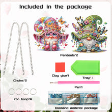 Load image into Gallery viewer, 2Pcs Flower Gnome Special Shape Diamond Painting Hanging Pendant for Wall Window
