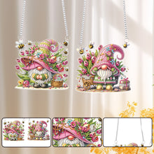 Load image into Gallery viewer, 2Pcs Flower Gnome Special Shape Diamond Painting Hanging Pendant for Wall Window