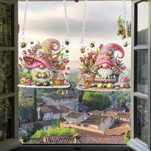 Load image into Gallery viewer, 2Pcs Flower Gnome Special Shape Diamond Painting Hanging Pendant for Wall Window