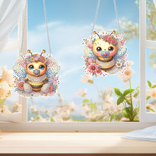 Load image into Gallery viewer, 2Pcs PET Special Shaped Cute Bee Diamond Painting Hanging Decorations Home Decor