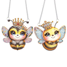 Load image into Gallery viewer, 2Pcs PET Special Shaped Cute Bee Diamond Painting Hanging Decorations Home Decor