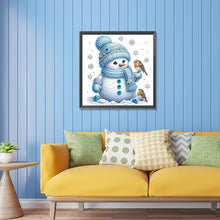 Load image into Gallery viewer, Diamond Painting - Partial Special Shaped - Christmas snowman (30*30CM)