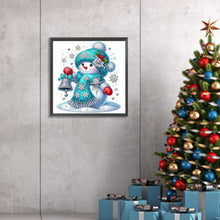 Load image into Gallery viewer, Diamond Painting - Partial Special Shaped - Christmas snowman (30*30CM)