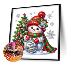 Load image into Gallery viewer, Diamond Painting - Partial Special Shaped - Christmas snowman (30*30CM)