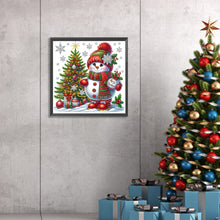 Load image into Gallery viewer, Diamond Painting - Partial Special Shaped - Christmas snowman (30*30CM)