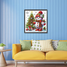 Load image into Gallery viewer, Diamond Painting - Partial Special Shaped - Christmas snowman (30*30CM)