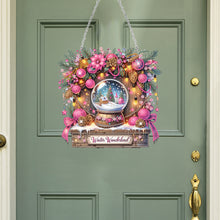 Load image into Gallery viewer, Wooden Special Shaped Christmas Crystal Ball Diamond Painting Hanging Home Decor